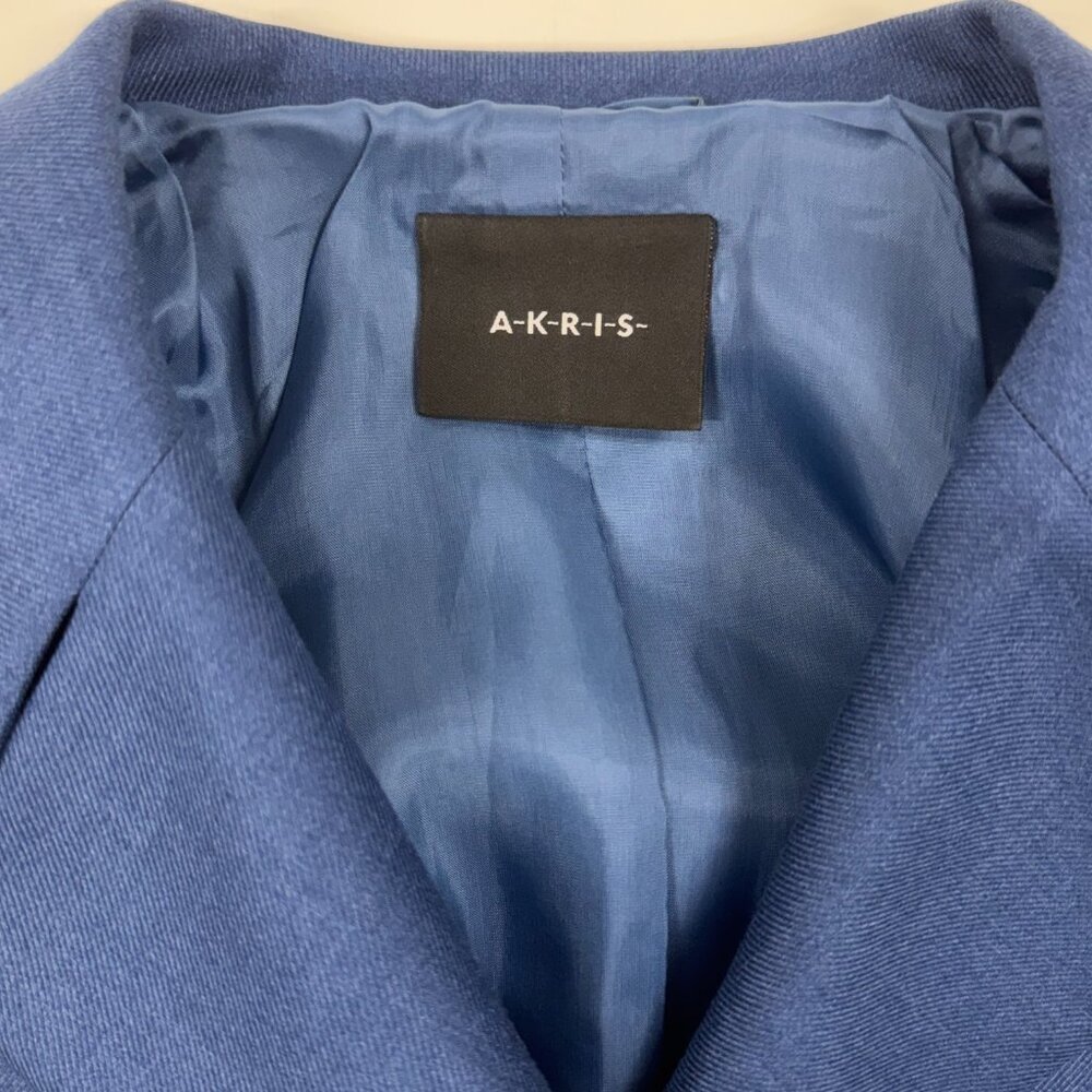 Akris Structured Blue Wool Blazer - Picture 2 of 8